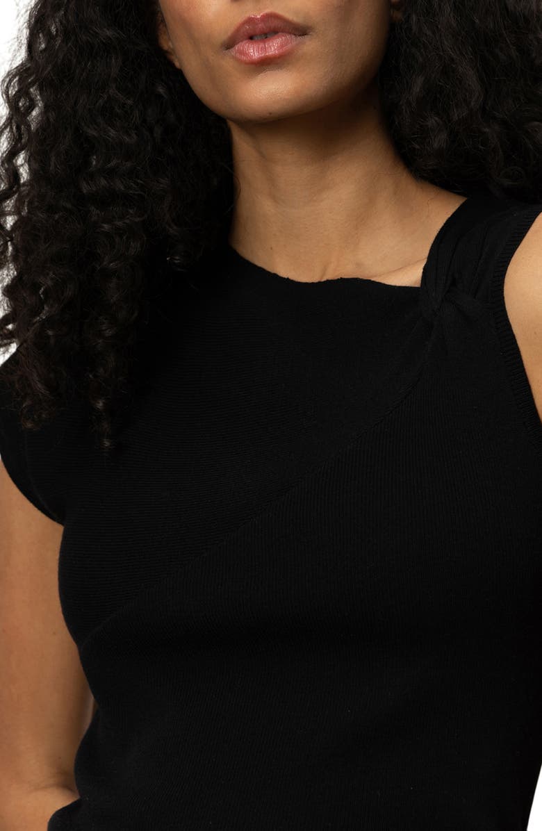 Sanctuary Asymmetric Twist Top, Alternate, color, Black