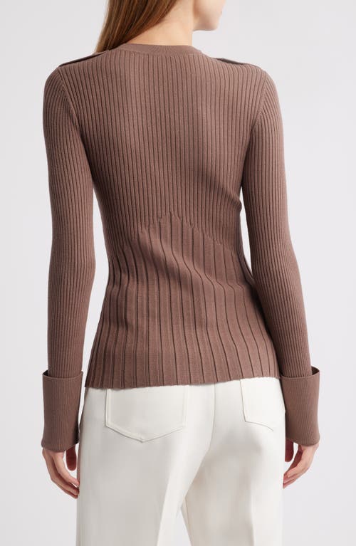 Reiss Vaux Rib Sweater In Mink