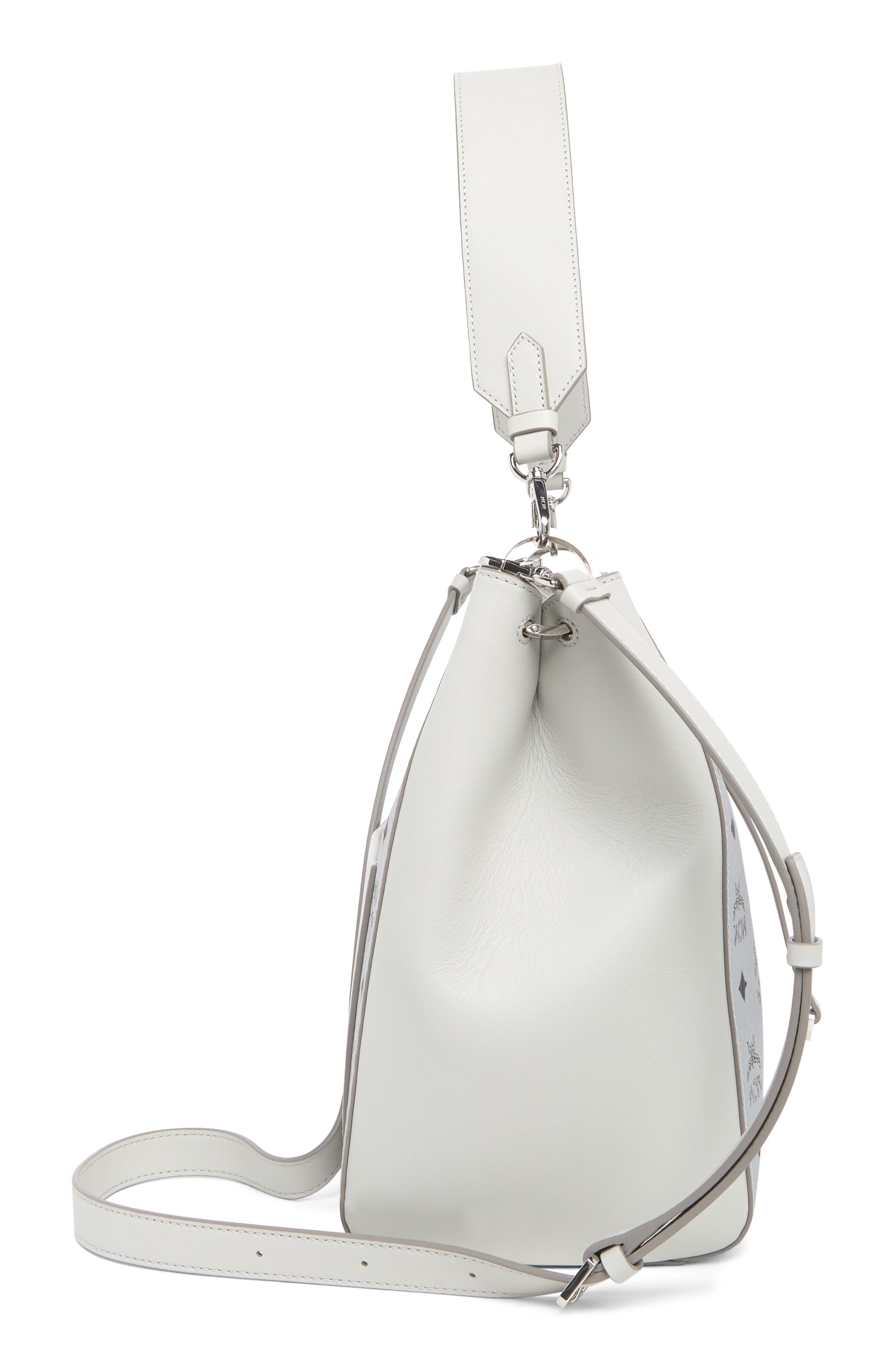 MCM Medium Aren VI Leather Hobo Bag, Alternate, color, 