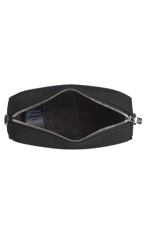 Amiri Bones Stacked Embroidered Canvas Camera Bag In Black