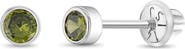 In Season Jewelry 14k Bezel Cubic Zirconia Earrings