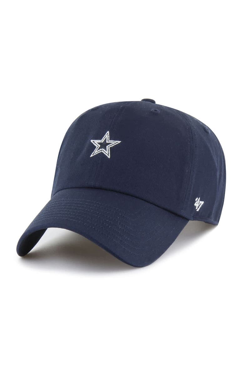Men's '47 Navy Dallas Cowboys Foundational Clean Up Adjustable Hat, Alternate, color, Navy
