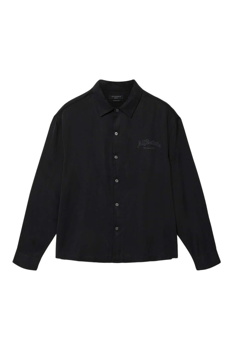 Soul Tencel Lyocell Long Sleeve Button Up Shirt, Main, color, ORCA BLACK