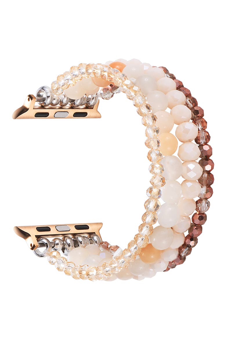 Demi Beaded Watchband, 38mm-41mm, Alternate, color, PINK
