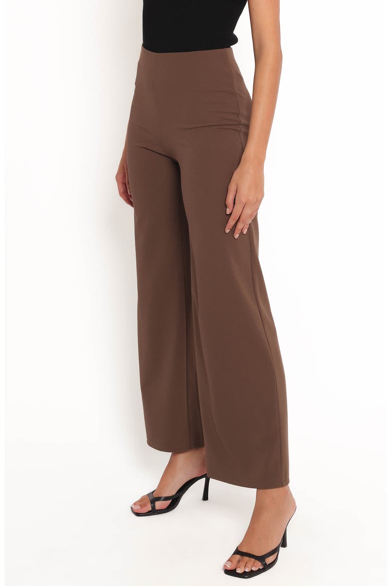 Colette High Waist Wide Leg Pants, Alternate, color, BROWN