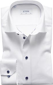 Eton Slim Fit Cotton Twill Dress Shirt