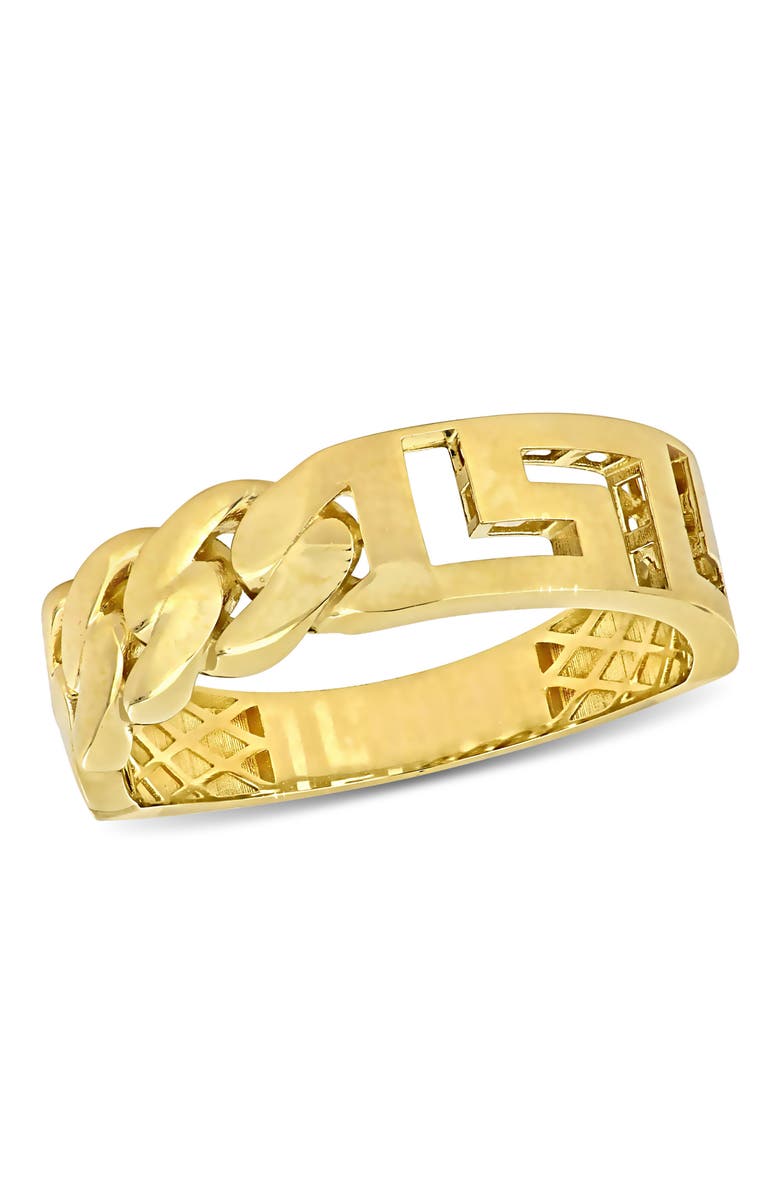 Julianna B. Men's Interlocking Greek Key Design Ring 14k, Main, color,