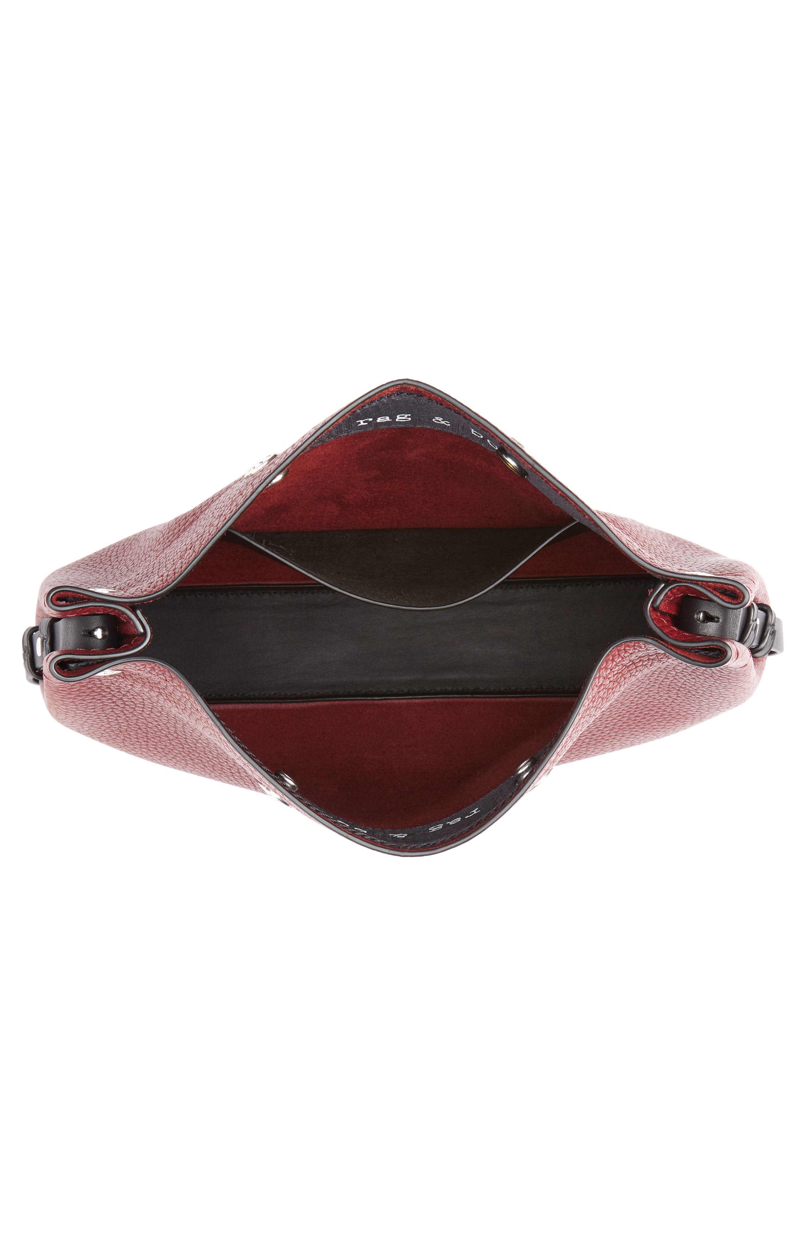 rag & bone Compass Leather Crossbody Bag, Alternate, color, Biking Red