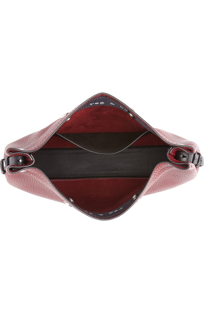 rag & bone Compass Leather Crossbody Bag, Alternate, color, Biking Red