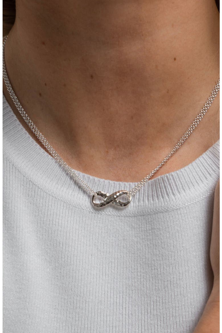 Entwined Infinity Pendant, Alternate, color, Sterling Silver
