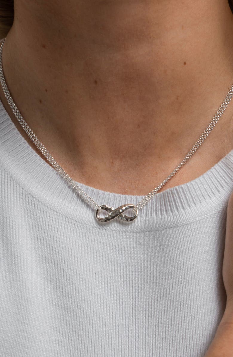 Dower & Hall Entwined Infinity Pendant, Alternate, color, Sterling Silver