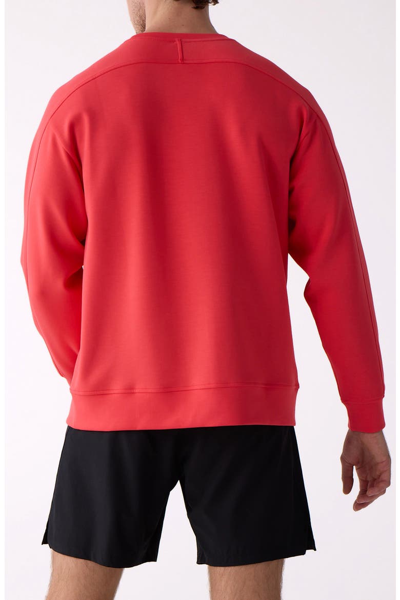 Après Men's Crew Sweatshirt, Alternate, color, Sunset Coral