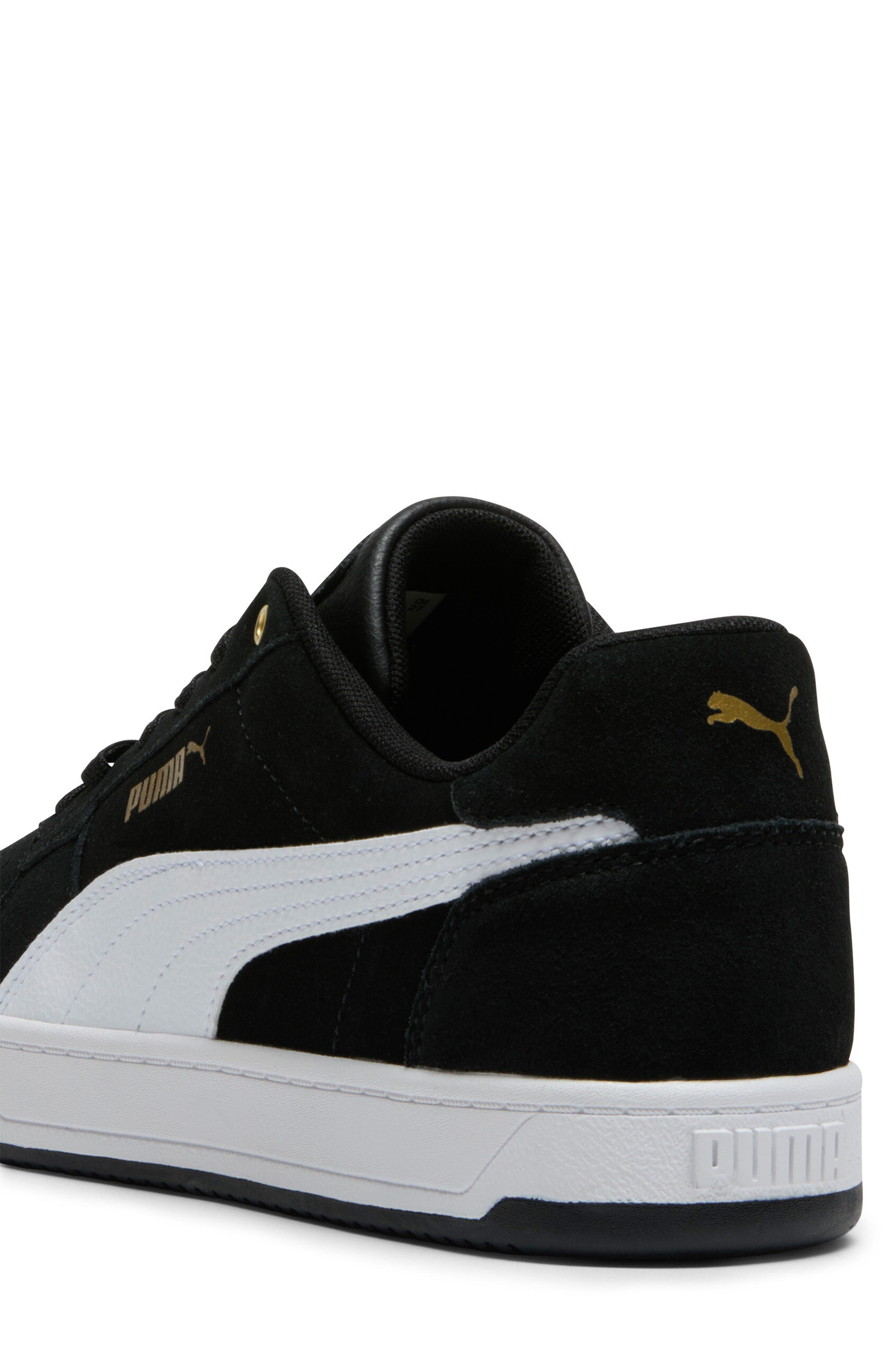 PUMA Caven 2.0 Full Suede Sneaker, Alternate, color, Puma Black-Puma White- Gold
