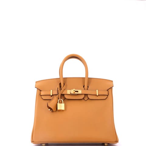 Birkin Handbag Brown Swift with Gold Hardware 25