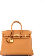 Pre-Owned Hermes Birkin Handbag Brown Swift with Gold Hardware 25