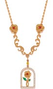 Girls Crew Kids' Disney Belle Rose Pendant Necklace
