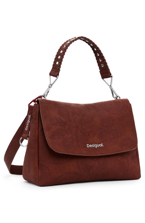 Desigual Faux Leather Convertible Top Handle Bag