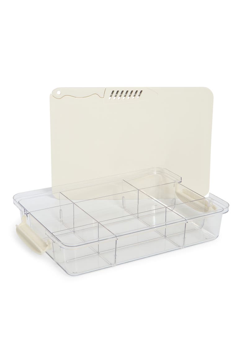 9-Section Snack Box, Main, color, SNOWDROP