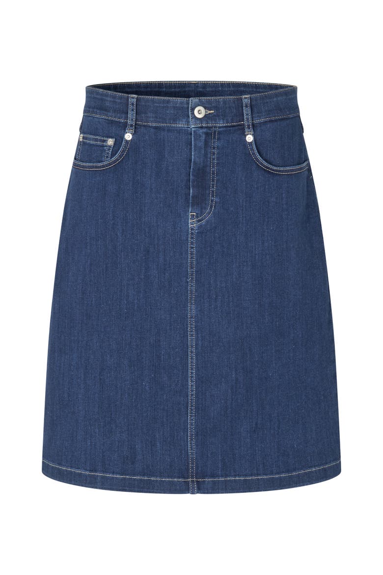 Denim Skirt, Alternate, color, Blue Denim