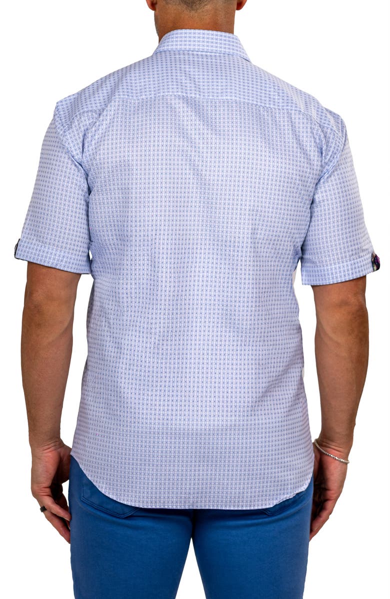 Maceoo Galileo Marty Short Sleeve Cotton Button-Up Shirt, Alternate, color, 