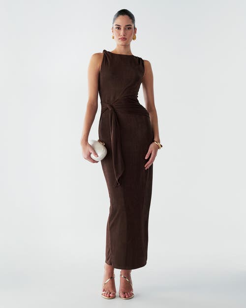 Bwldr Arnah Maxi Dress In Brown