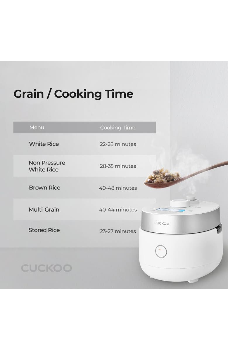 Cuckoo CRP-MHTR0309F Heating Twin Pressure Rice Cooker, Alternate, color, White