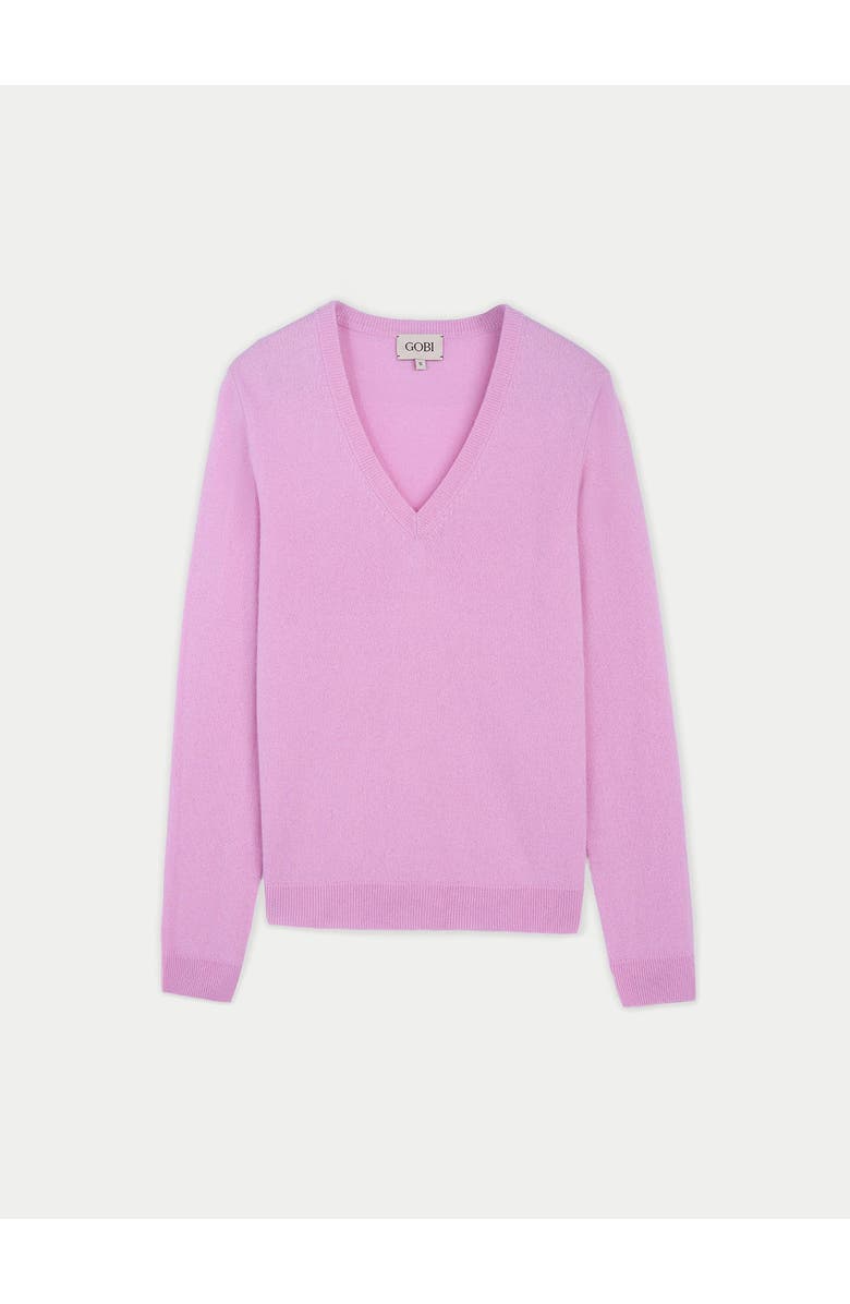 GOBI Mongolian Cashmere Essential Cashmere V-Neck Sweater, Alternate, color,