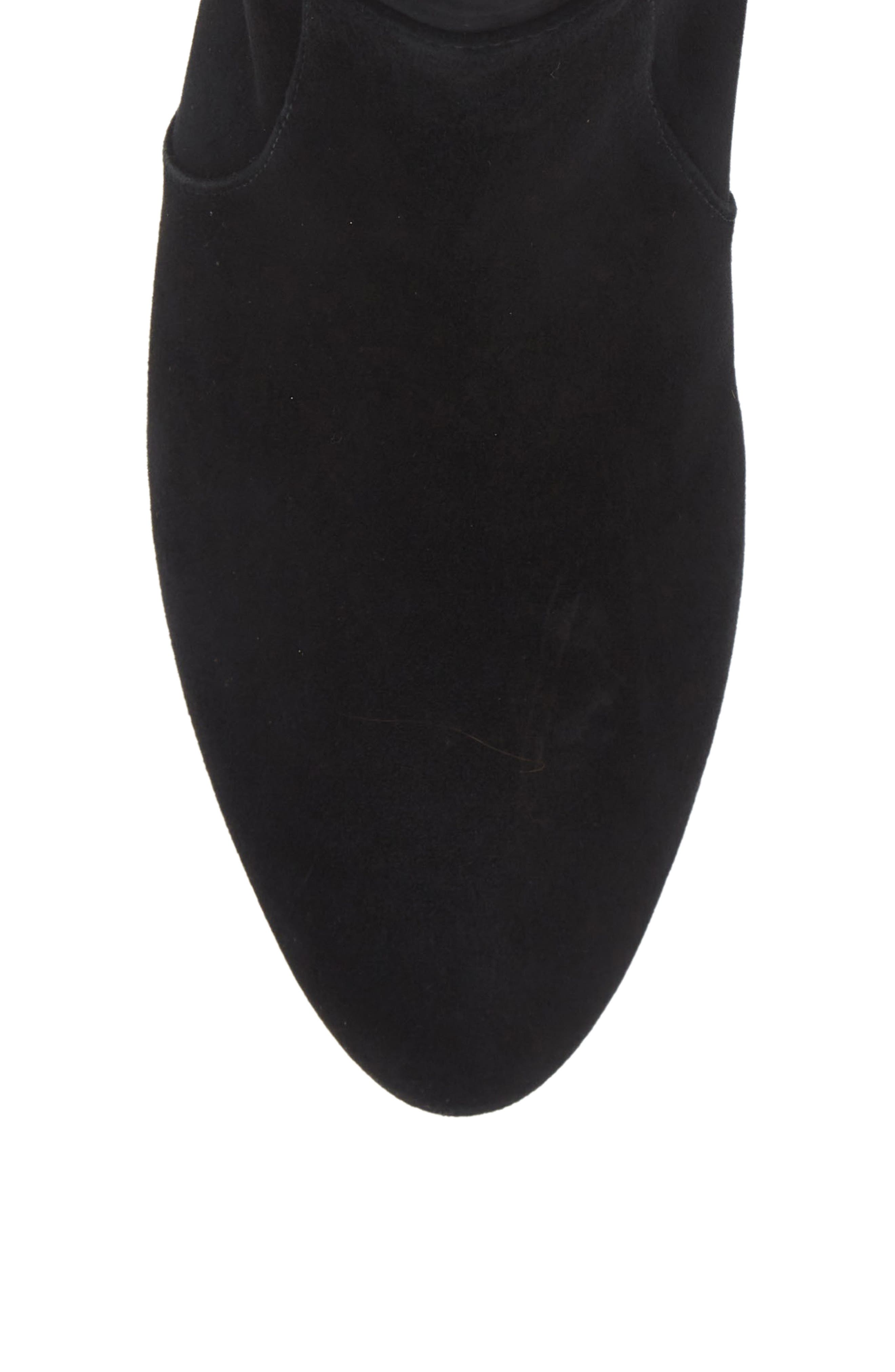 Stuart Weitzman Flareblock 60 Zip Bootie, Alternate, color, Black Suede