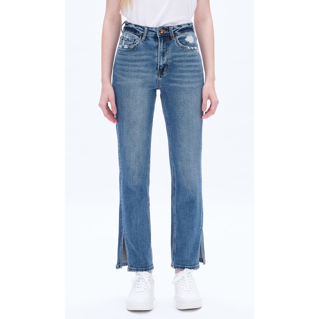 Bayeas Split Hem Straight Leg Jeans