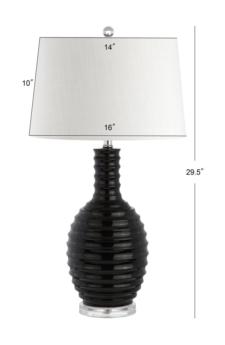 JONATHAN Y Dylan 29.5" Ceramic LED Table Lamp, Alternate, color, Black