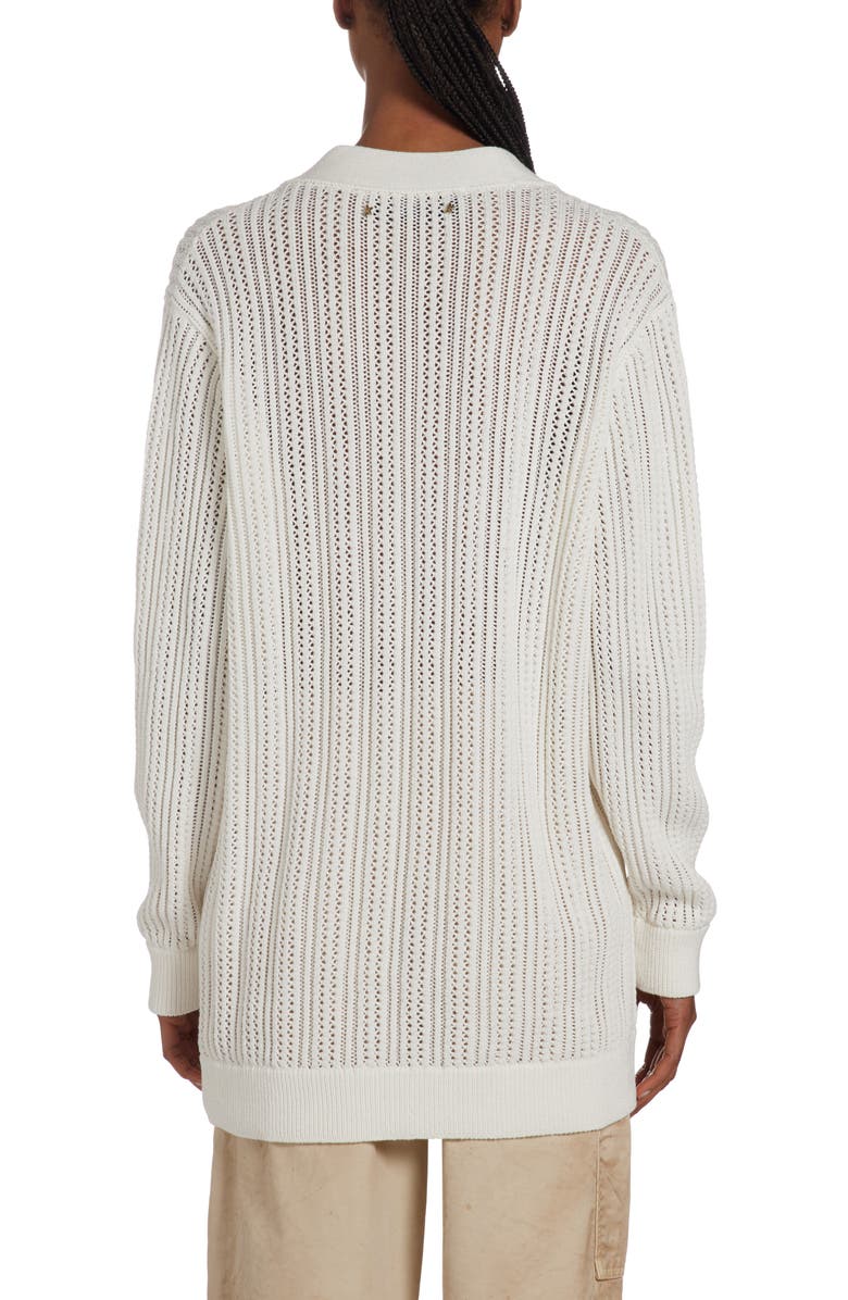 Golden Goose Pointelle Stitch Cotton Cardigan, Alternate, color, 
