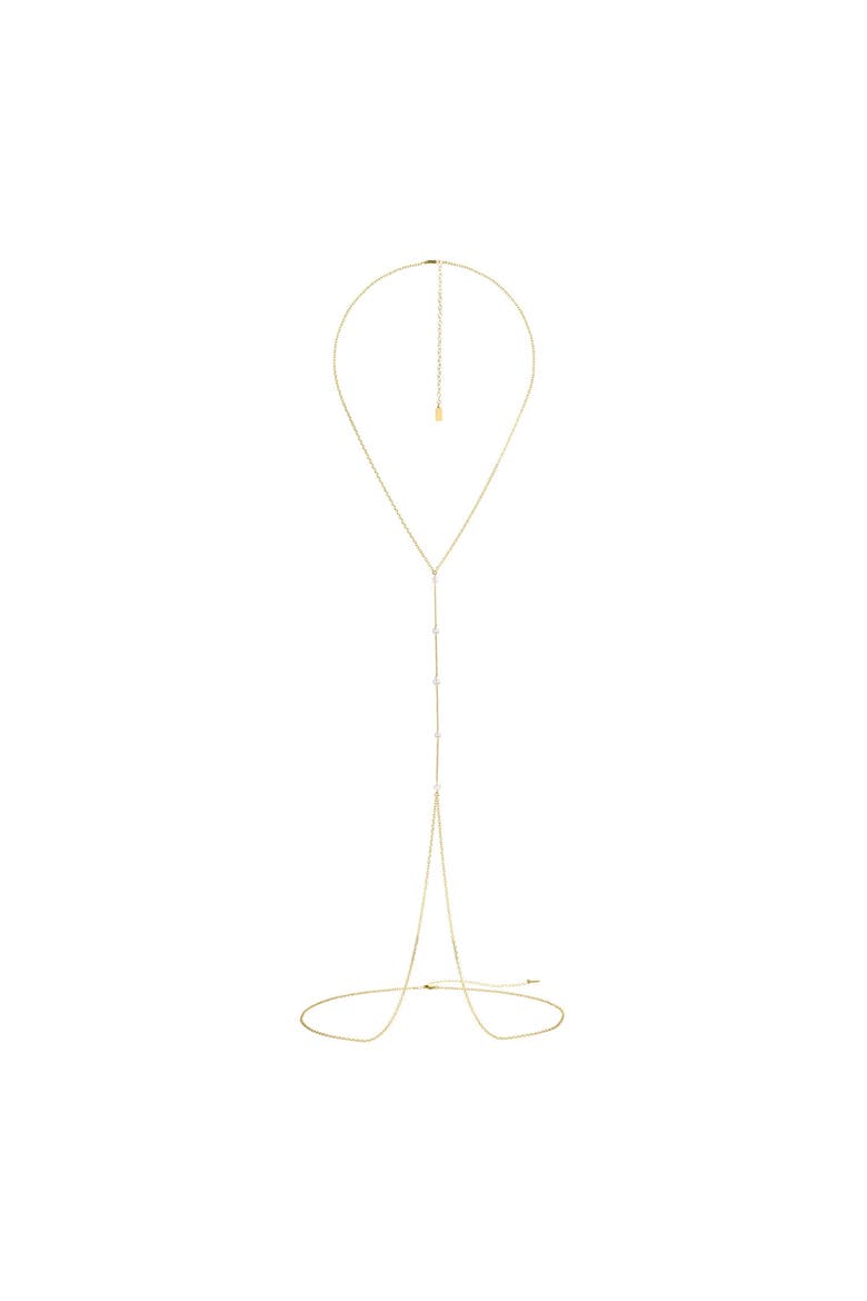 Bobbi Pearl Body Chain, Main, color, Gold