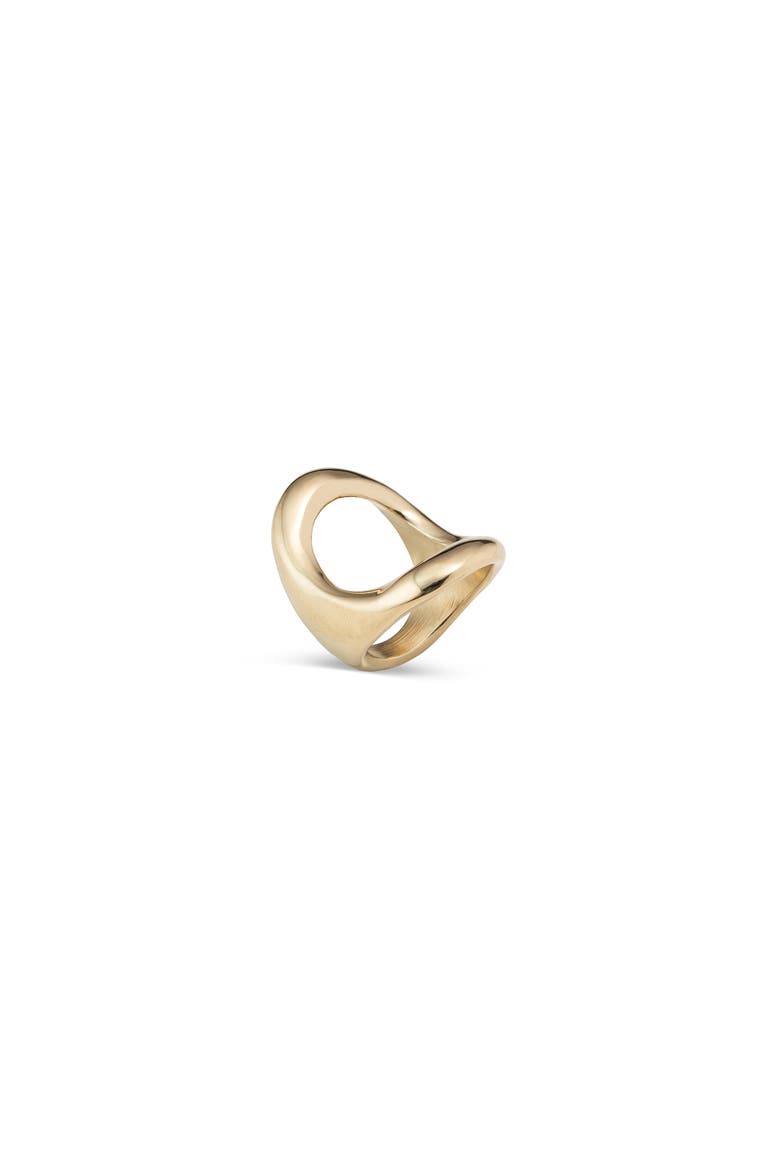 Open Oval Ring, Alternate, color, Gold
