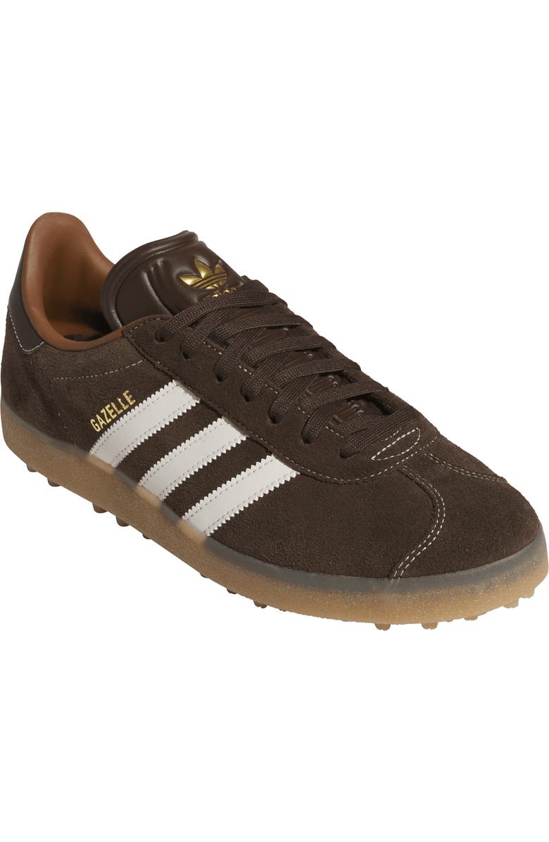 adidas Gazelle Golf Sneaker, Main, color, Dark Brown/ Cream White/ Gum 4