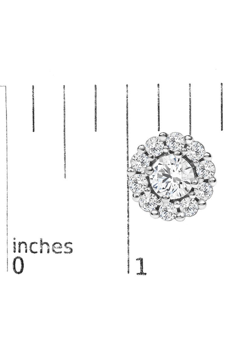 Haus of Brilliance 10K White Gold 1 1/2 Cttw Lab Grown Diamond Halo Stud Earrings, Alternate, color, White Gold