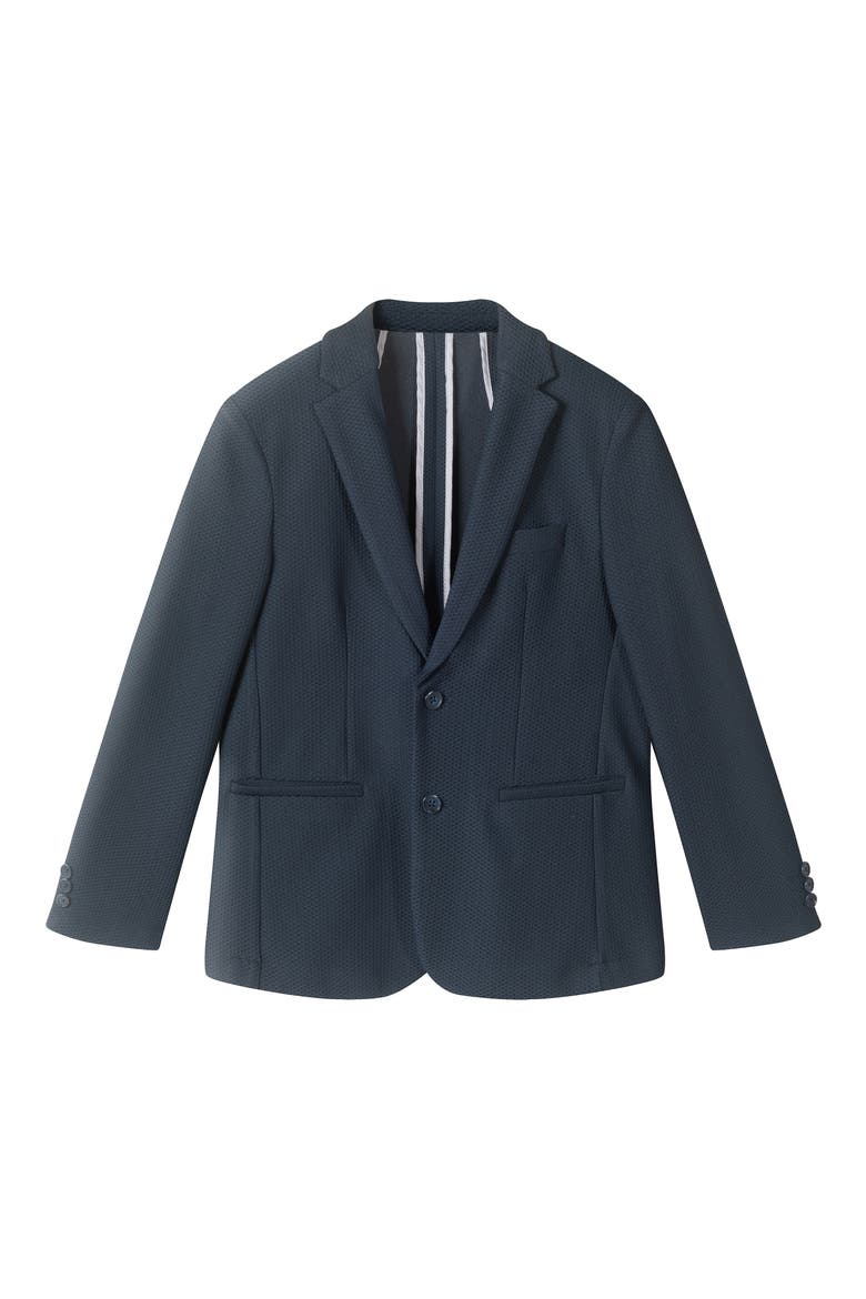 Kids' Stretch Two-Piece Suit, Alternate, color, NAVY MESH