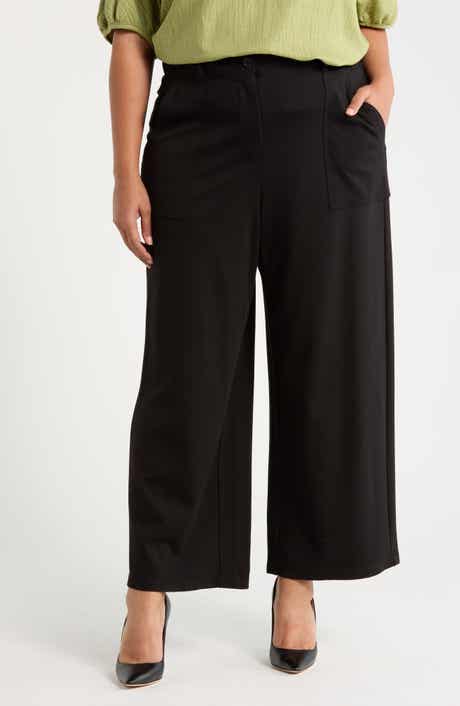 MAX STUDIO Utility Pocket Crop Straight Leg Ponte Pants