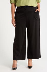 MAX STUDIO Utility Pocket Crop Straight Leg Ponte Pants
