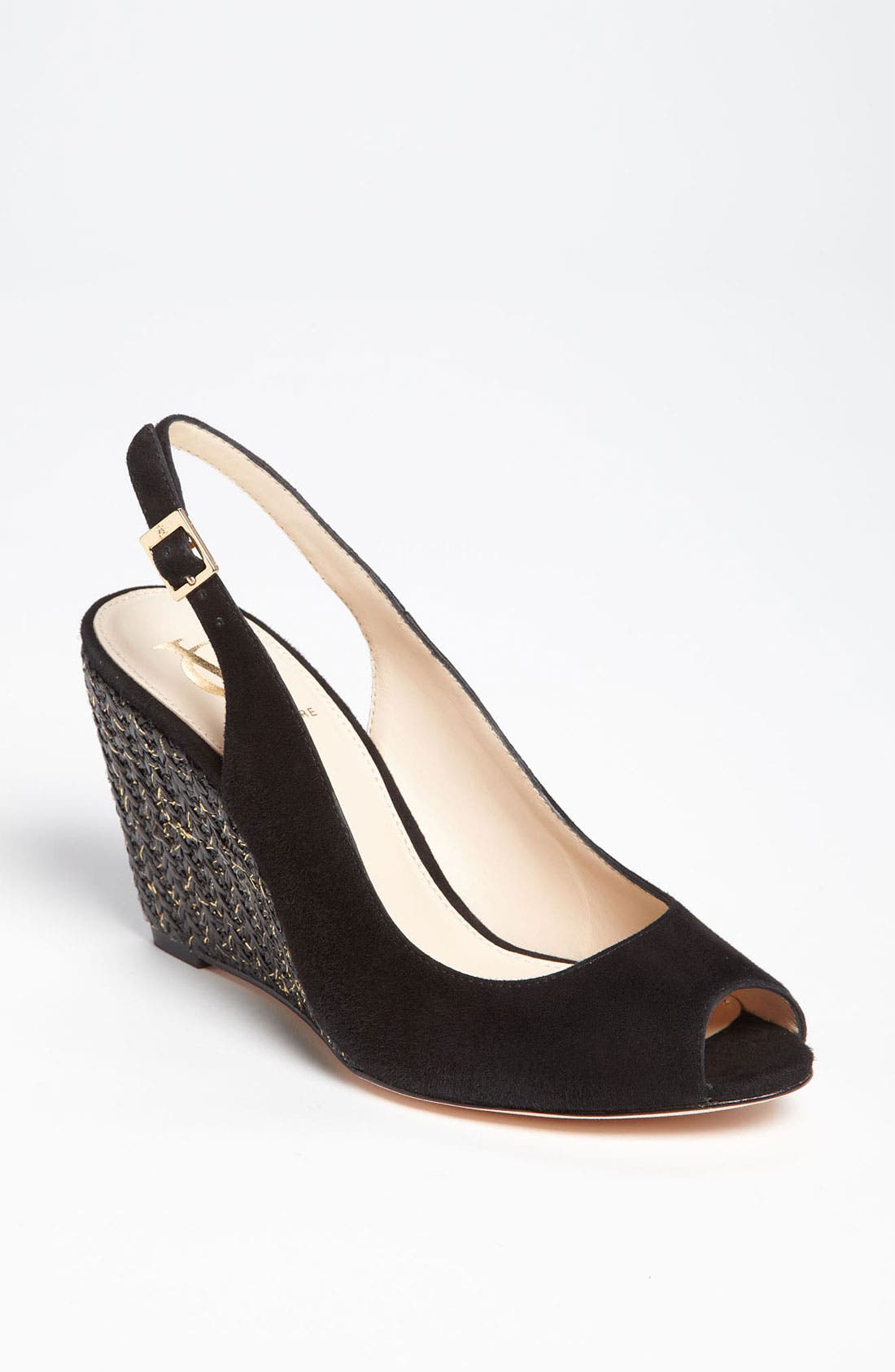 'Toscana' Slingback Sandal, Main, color, BLACK SUEDE