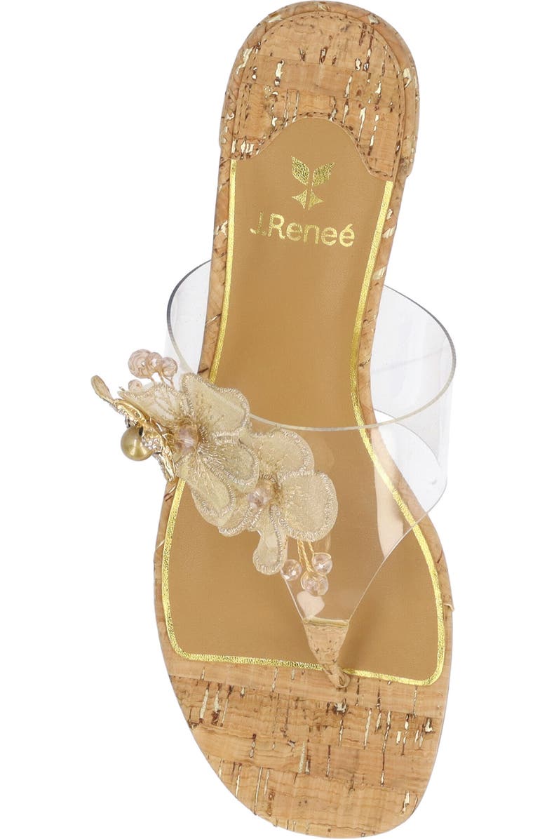J. Reneé Beeutiful Sandal, Alternate, color, Clear/ Natural/ Gold