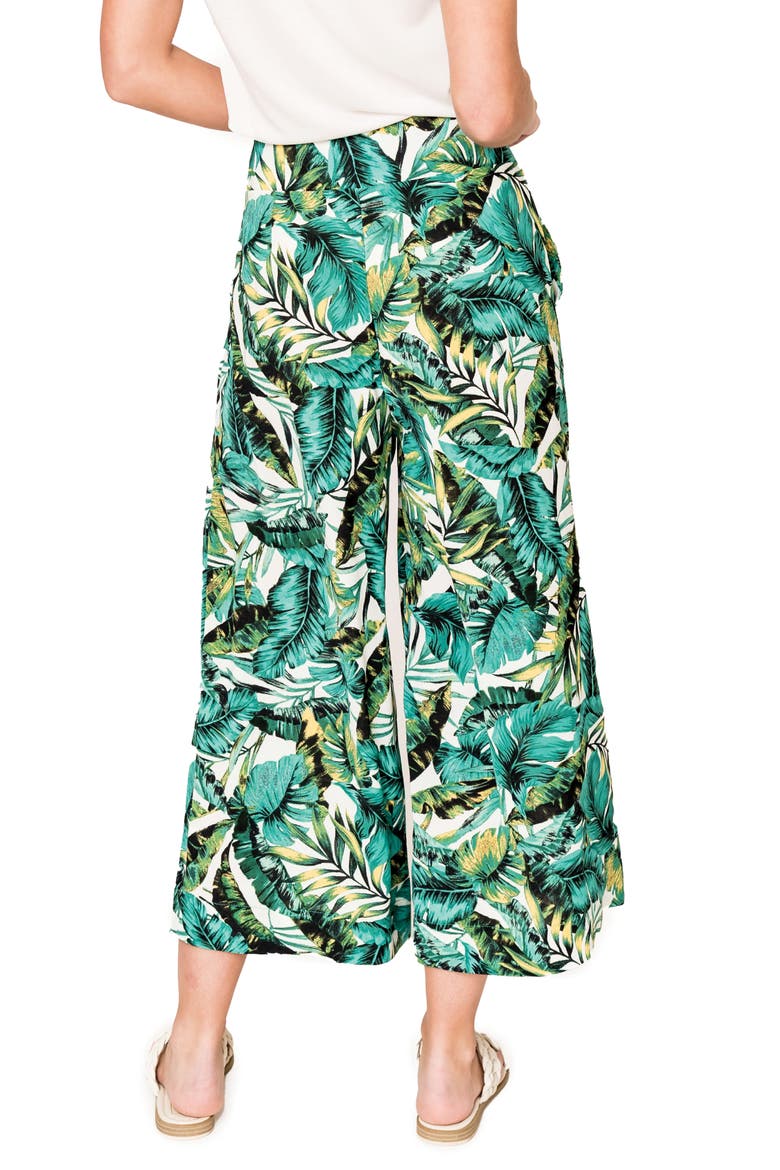 Wide Leg Crop Pants, Alternate, color, GARDEN LEAF PRINT