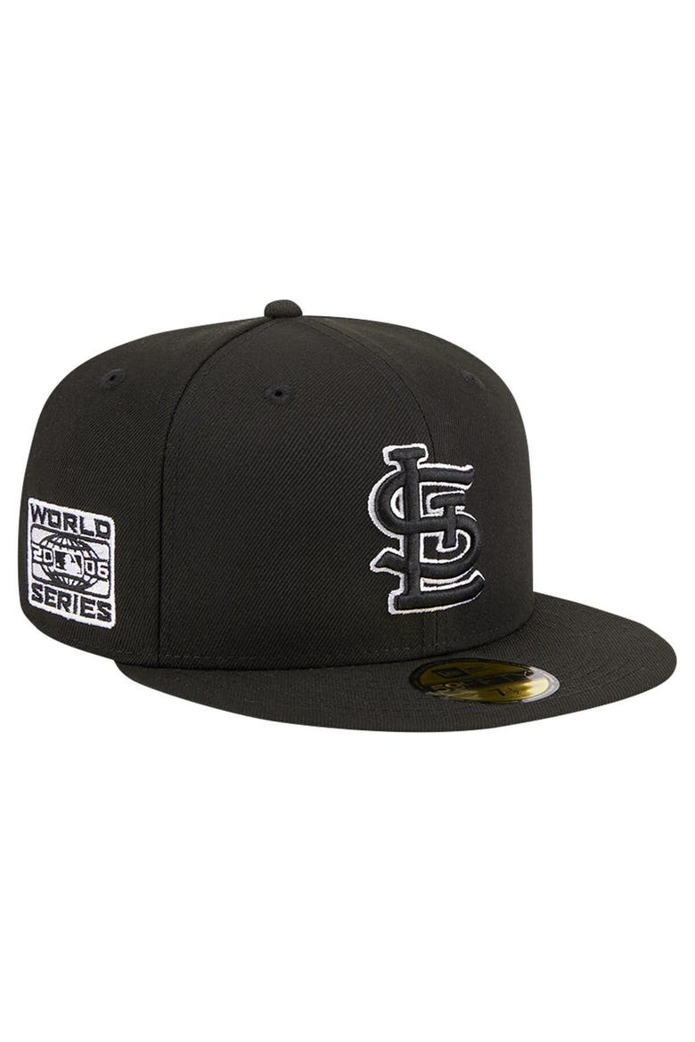 Men's New Era Black St. Louis Cardinals Logo 59FIFTY Fitted Hat, Main, color, Black