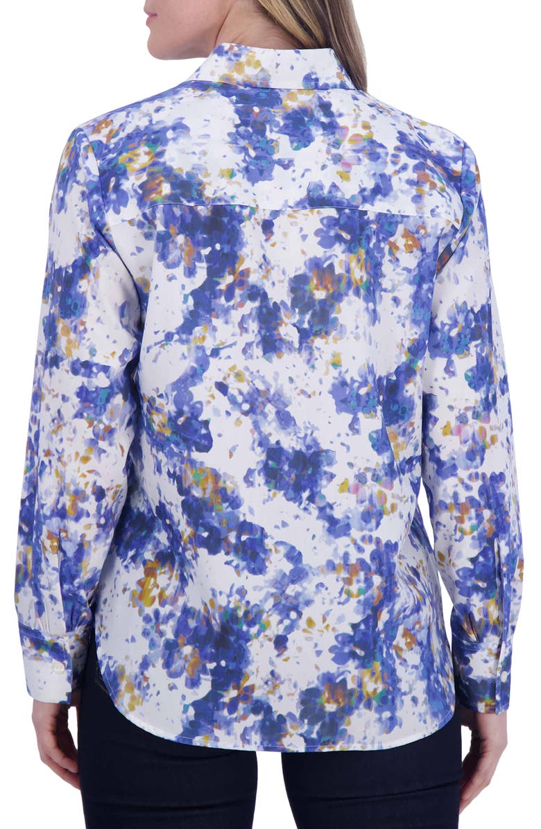 Foxcroft Meghan Abstract Floral Cotton Button-Up Shirt, Alternate, color, 