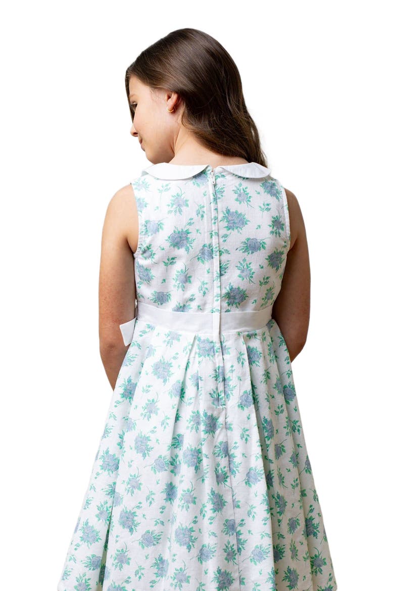 Girls' Linen Tea Dress, Toddler, Alternate, color, Coastal Cottage Floral
