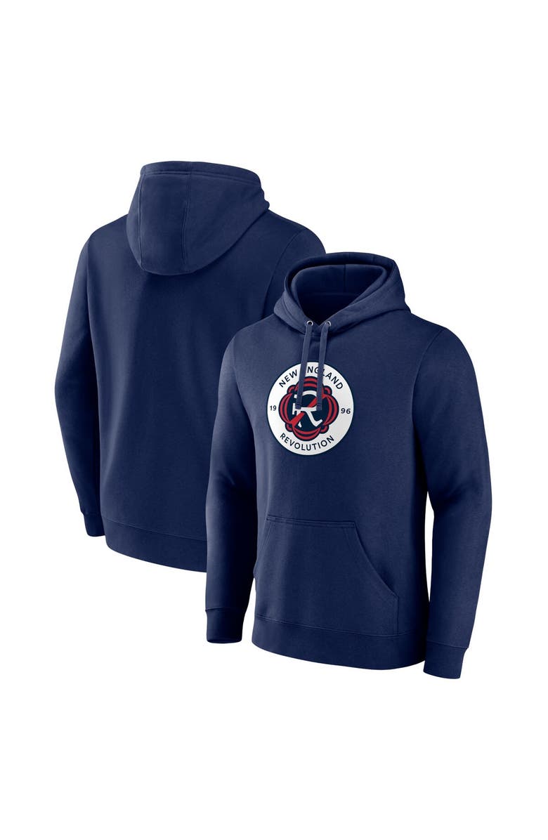 FANATICS Men's Fanatics Branded Navy New England Revolution Official Logo Pullover Hoodie, Main, color, 