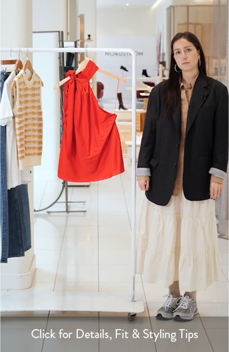 Tie Neck Asymmetric Charmeuse Halter Top, sales video thumbnail