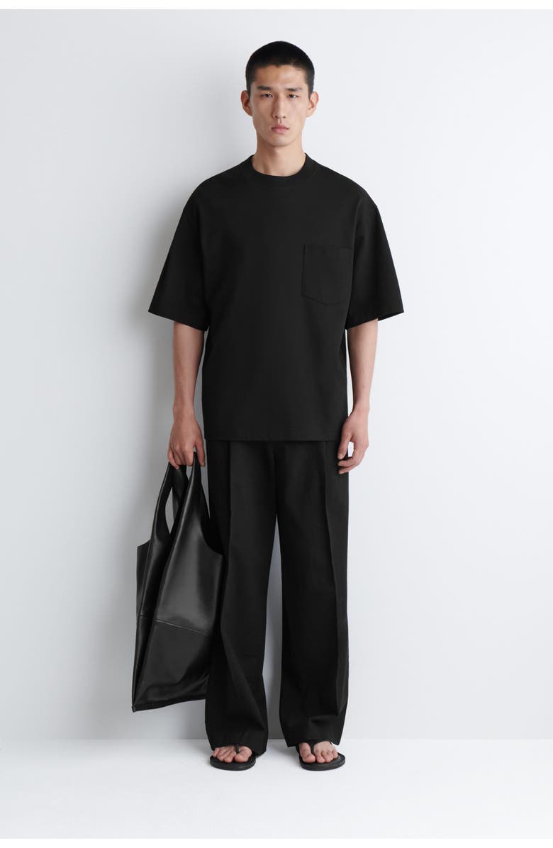 COS Oversized Heavyweight Cotton T-Shirt, Alternate, color, Black