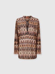 Missoni Oversized Blouse In Viscose Lamé With Arabesque Motif