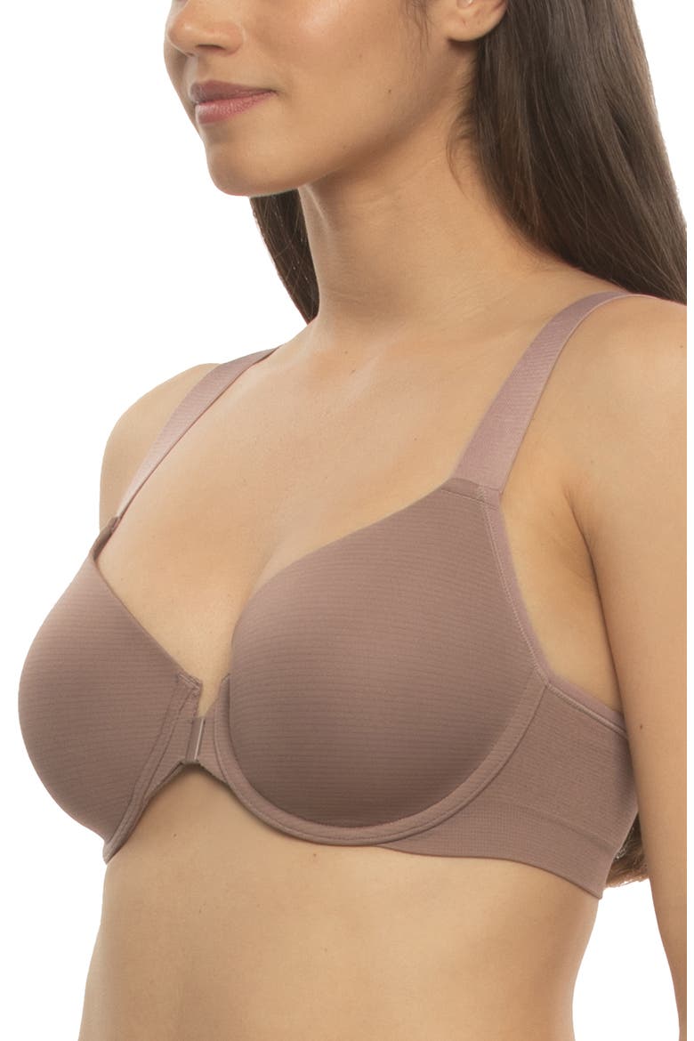 Utopia Front-Close Racerback Contour Bra, Alternate, color, ANTLER