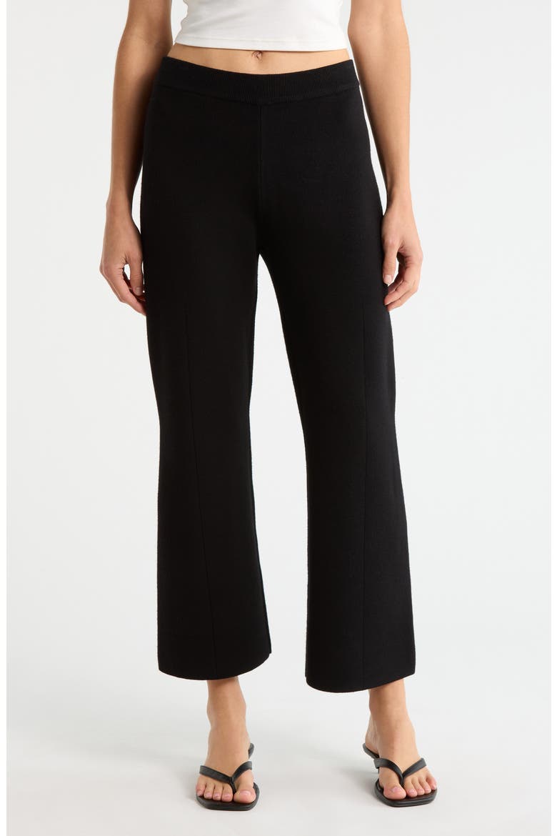 Knox Knit Crop Pants, Main, color, BLACK